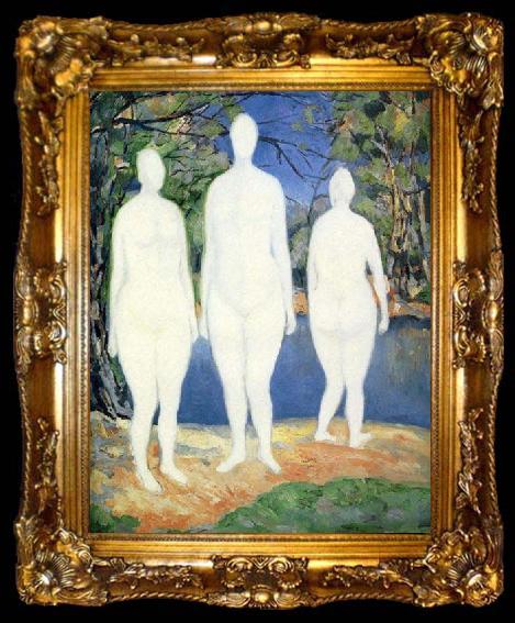 framed  Kazimir Malevich Bathers,, ta009-2